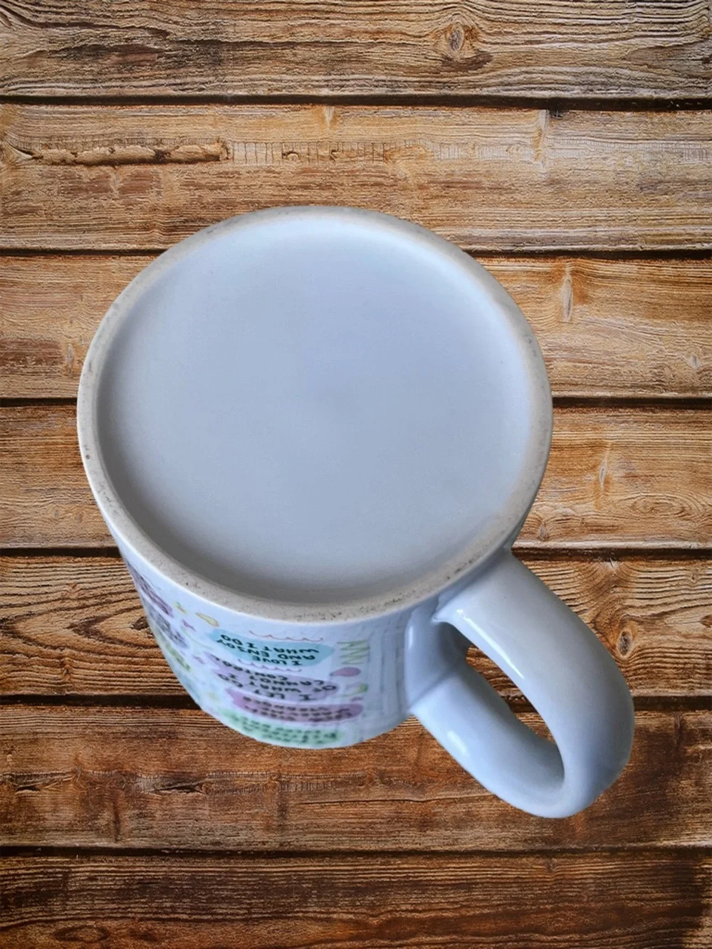 Artist Created Mug White Pink Blue Manager Affirmations